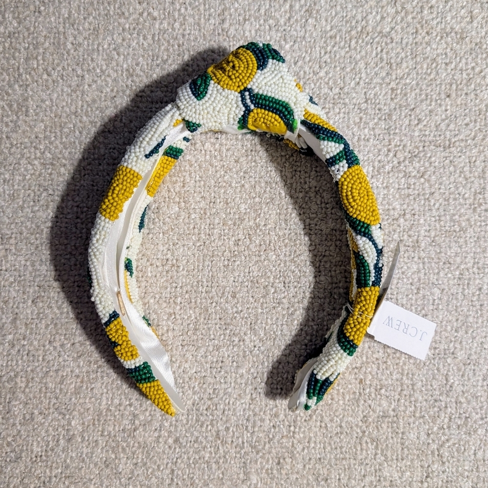 J.Crew Beaded Limoncello Headband New